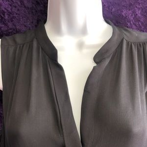 Babaton V-neck Silk Sleeveless Black Dress Size Small